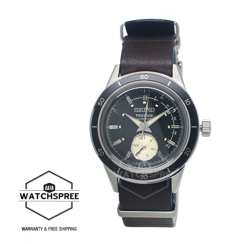 Seiko Presage (Japan Made) Automatic Dark Brown Leather Strap Watch SSA451J1  (LOCAL BUYERS ONLY)