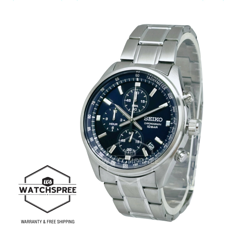 Seiko Chronograph Quartz Conceptual Stainless Steel Band Watch SSB377P1