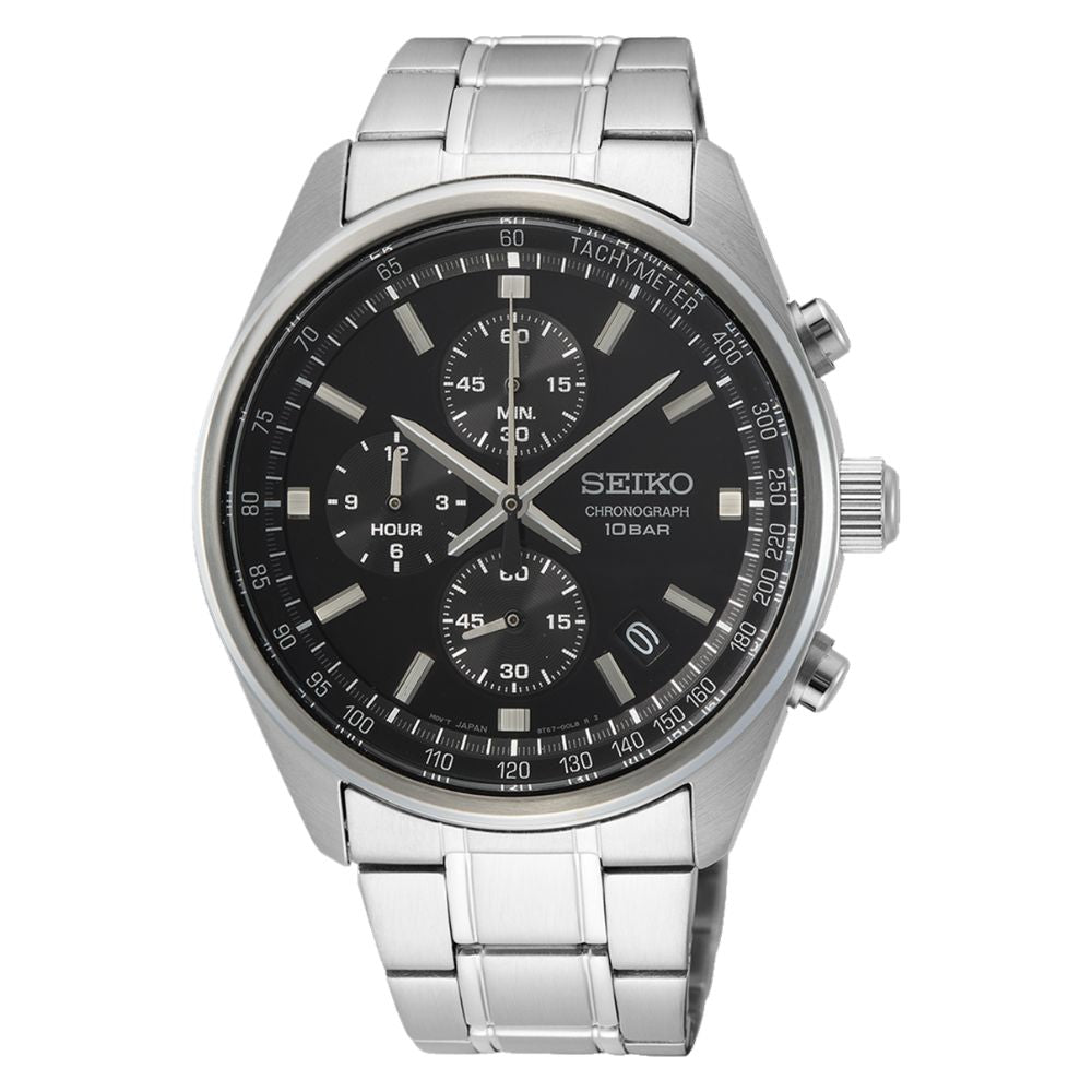 Seiko Chronograph Quartz Conceptual Stainless Steel Band Watch SSB379P1