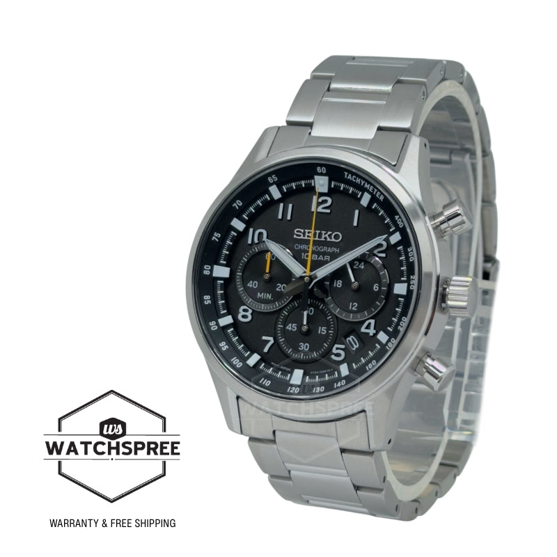 Seiko Chronograph Quartz Conceptual Stainless Steel Band Watch SSB447P1