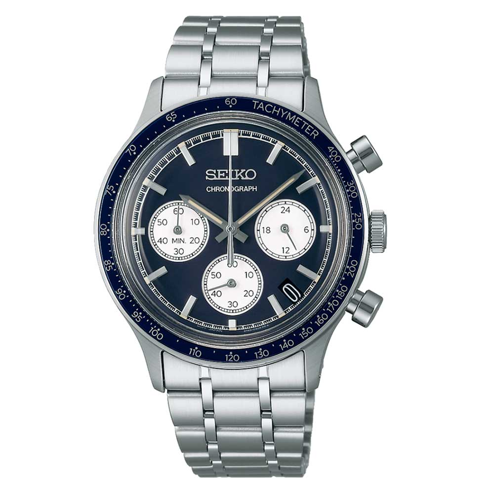 Seiko Chronograph Quartz Conceptual Stainless Steel Band Watch SSB477P1