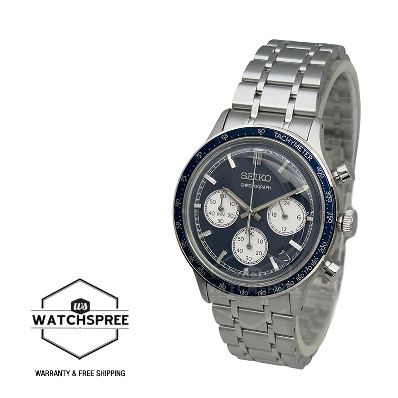 Seiko Chronograph Quartz Conceptual Stainless Steel Band Watch SSB477P1