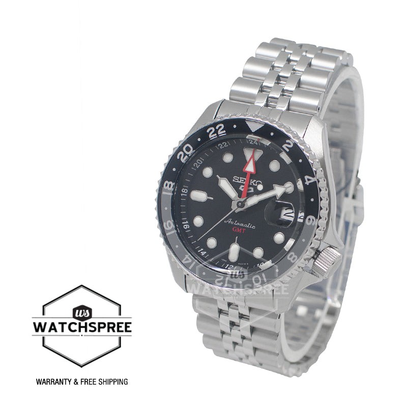 Seiko 5 Sports Automatic GMT SKX Sports Style Silver Stainless Steel Band Watch SSK001K1