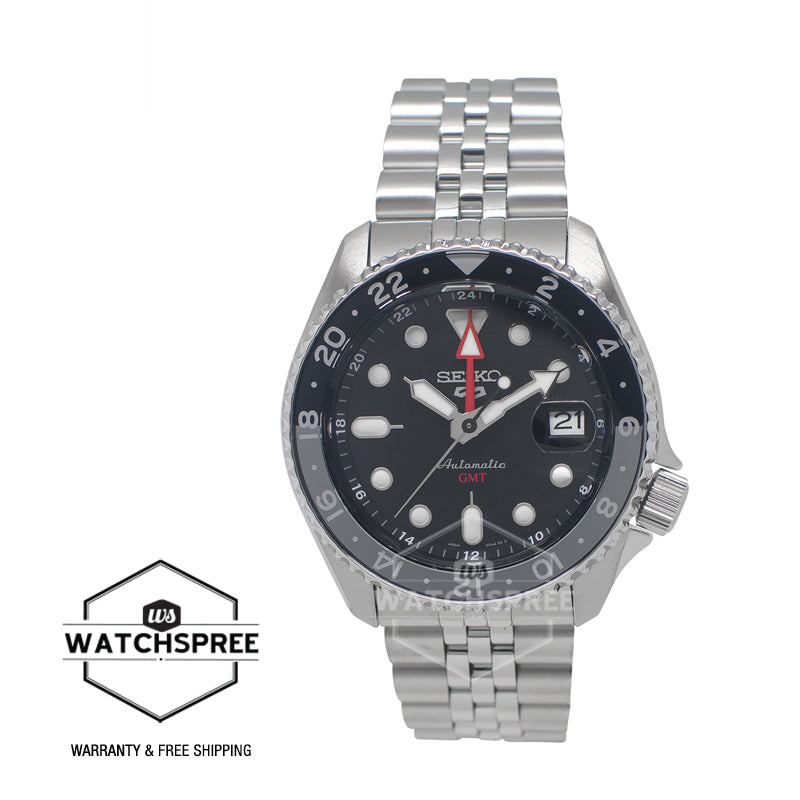 Seiko 5 Sports Automatic GMT SKX Sports Style Silver Stainless Steel Band Watch SSK001K1