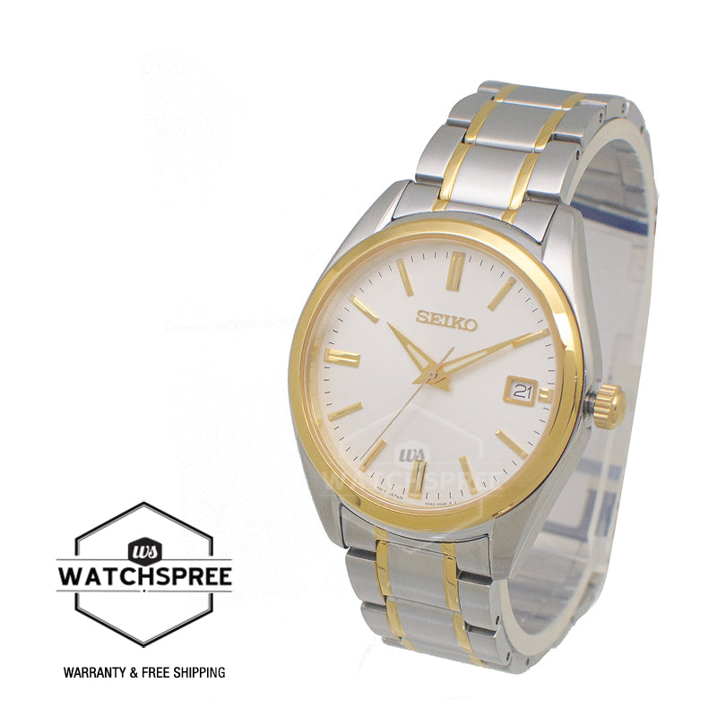 Seiko Quartz Two-Tone Stainless Steel Band Watch SUR312P1