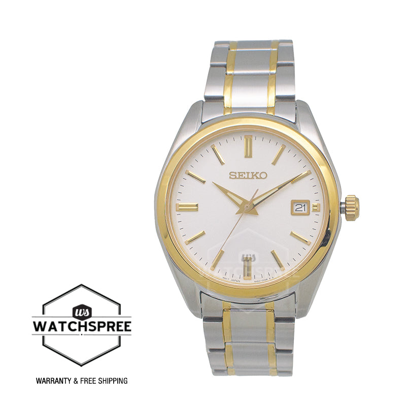 Seiko Quartz Two-Tone Stainless Steel Band Watch SUR312P1