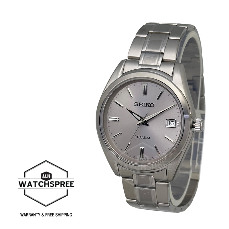 Seiko Classic Quartz Titanium Band Watch SUR369P1