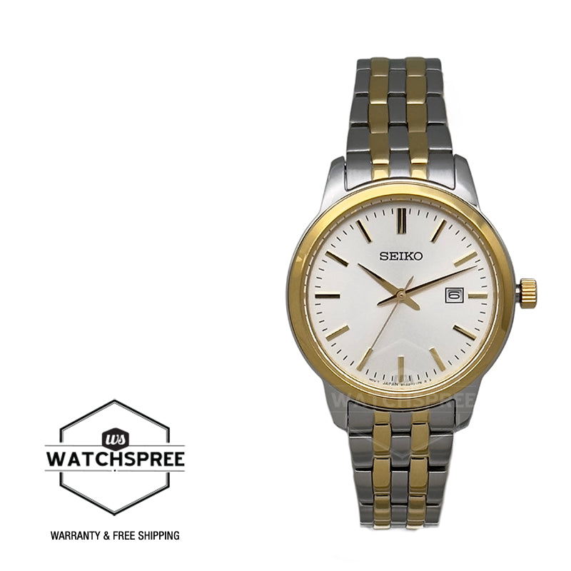 Seiko Ladies' Classic Quartz Two-Tone Stainless Steel Band Watch SUR410P1