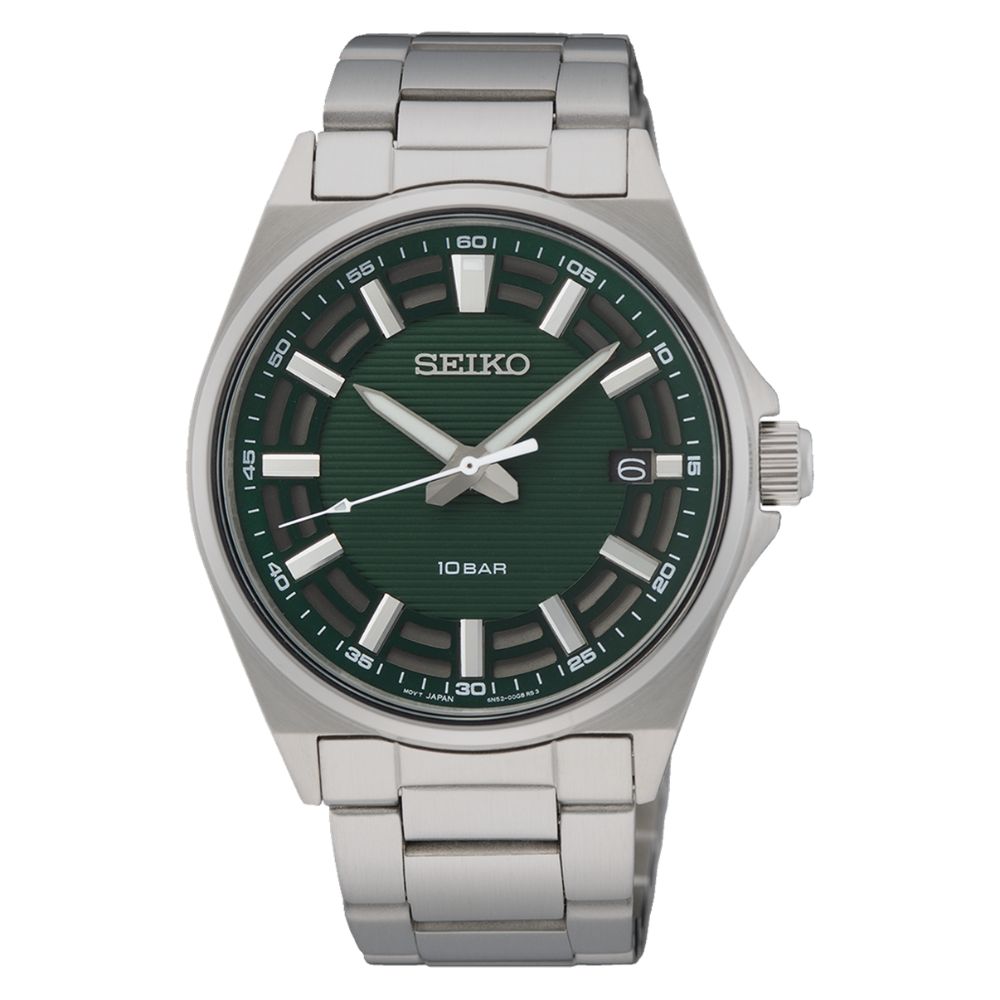 Seiko Essentials Quartz Stainless Steel Band Watch SUR503P1