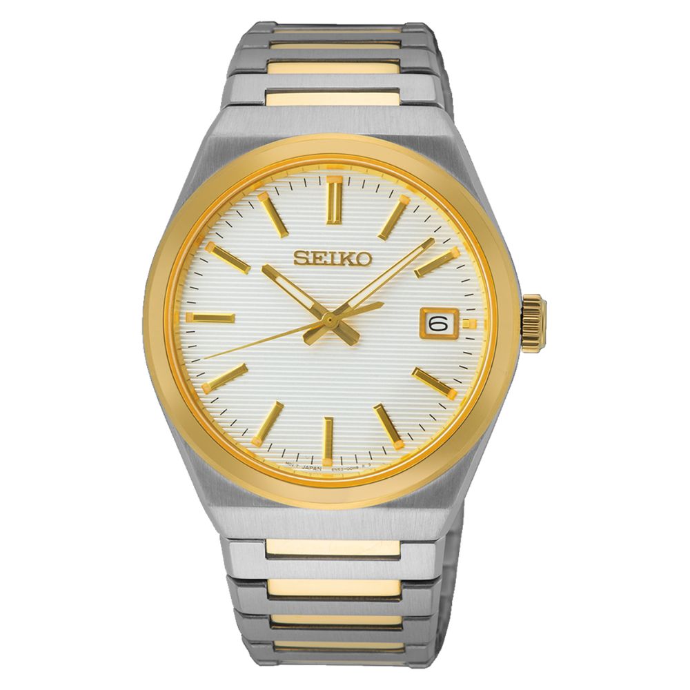 Seiko Quartz Conceptual Regular Two-Tone Stainless Steel Band Watch SUR558P1
