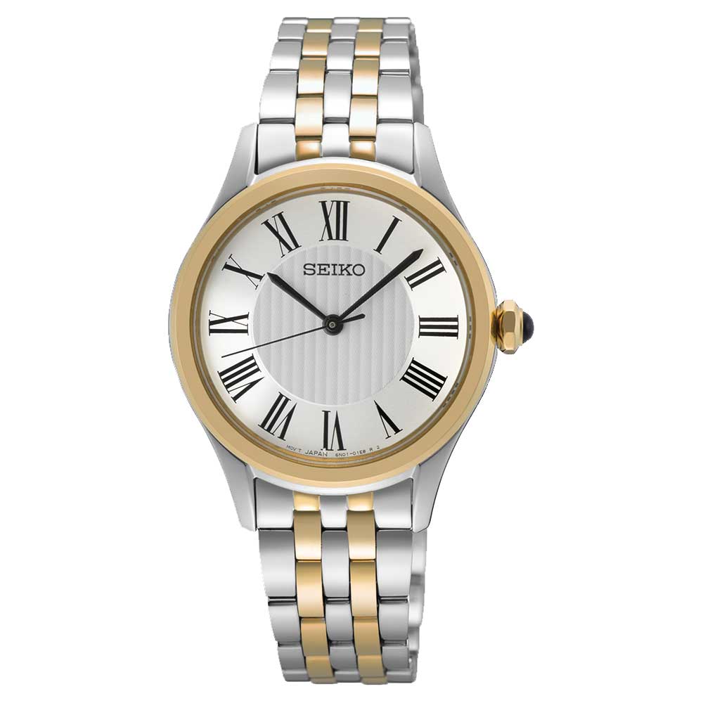 Seiko Ladies' Quartz Conceptual Two-Tone Stainless Steel Band Watch SUR612P1