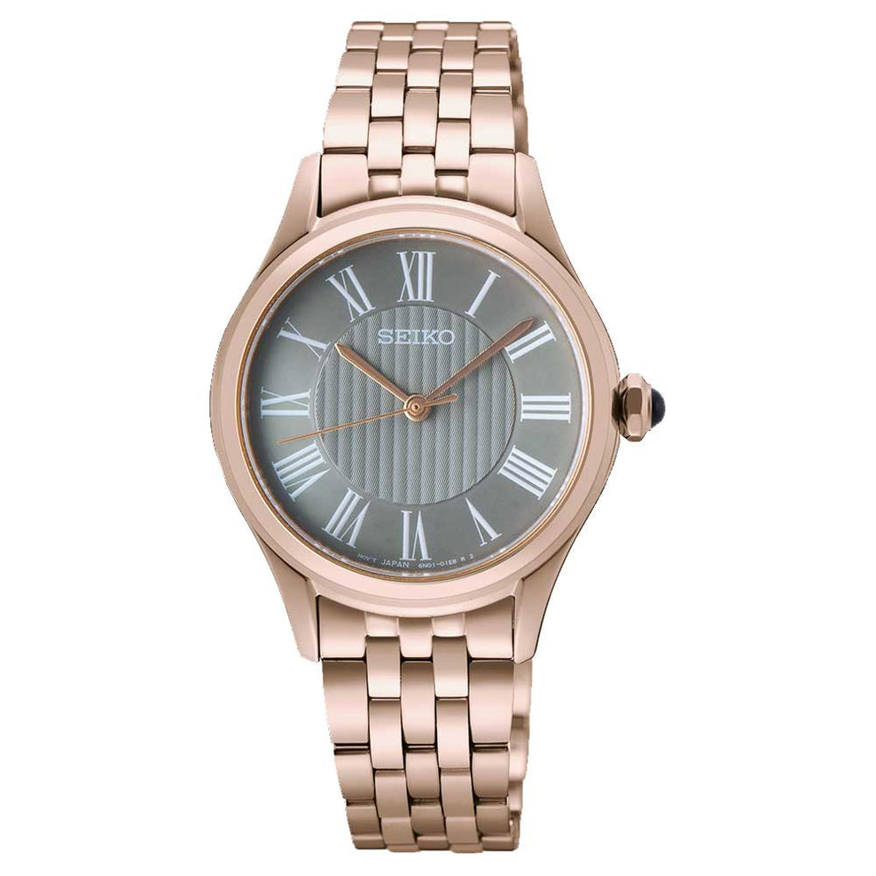Seiko Ladies' Quartz Conceptual Rose Gold Stainless Steel Band Watch SUR614P1