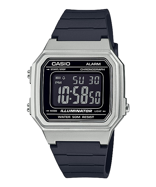 Casio Standard Digital Black Resin Band Watch W217HM-7B W-217HM-7B