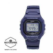 Load image into Gallery viewer, Casio Standard Digital Navy Blue Resin Band Watch W218H-2A W-218H-2A
