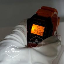 Load image into Gallery viewer, Casio Standard Digital Orange Resin Band Watch W218H-4B2 W-218H-4B2
