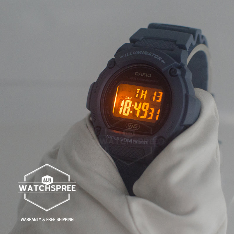 Casio Standard Sporty Digital Watch W219HC-2B W-219HC-2B