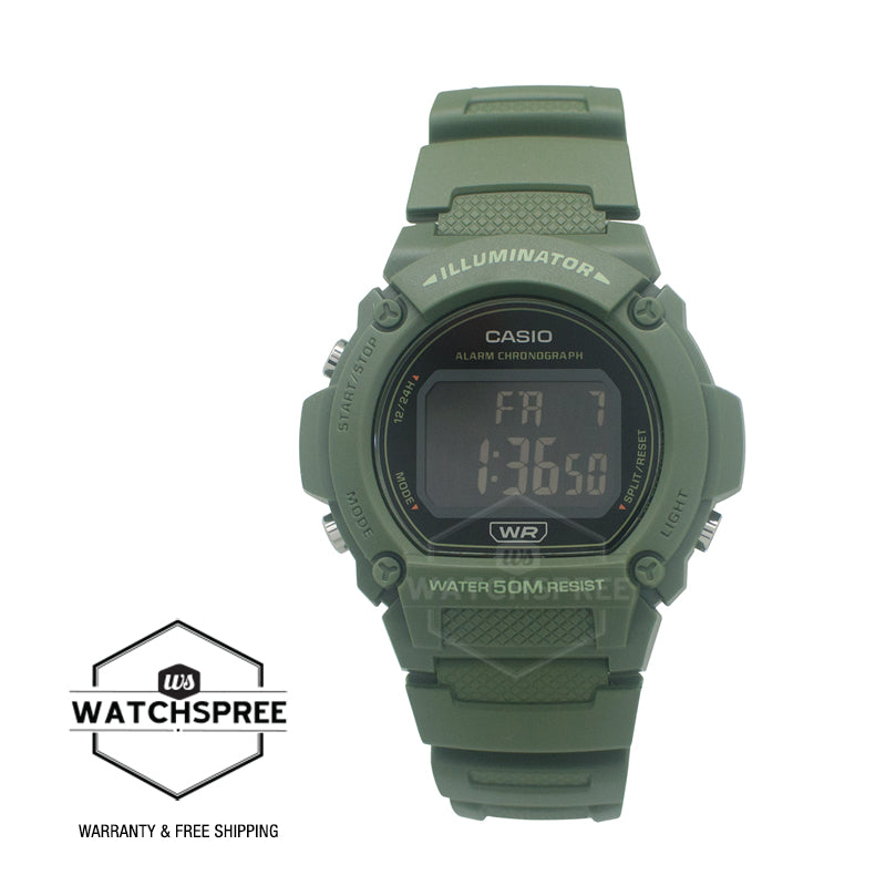 Casio Standard Sporty Digital Watch W219HC-3B W-219HC-3B