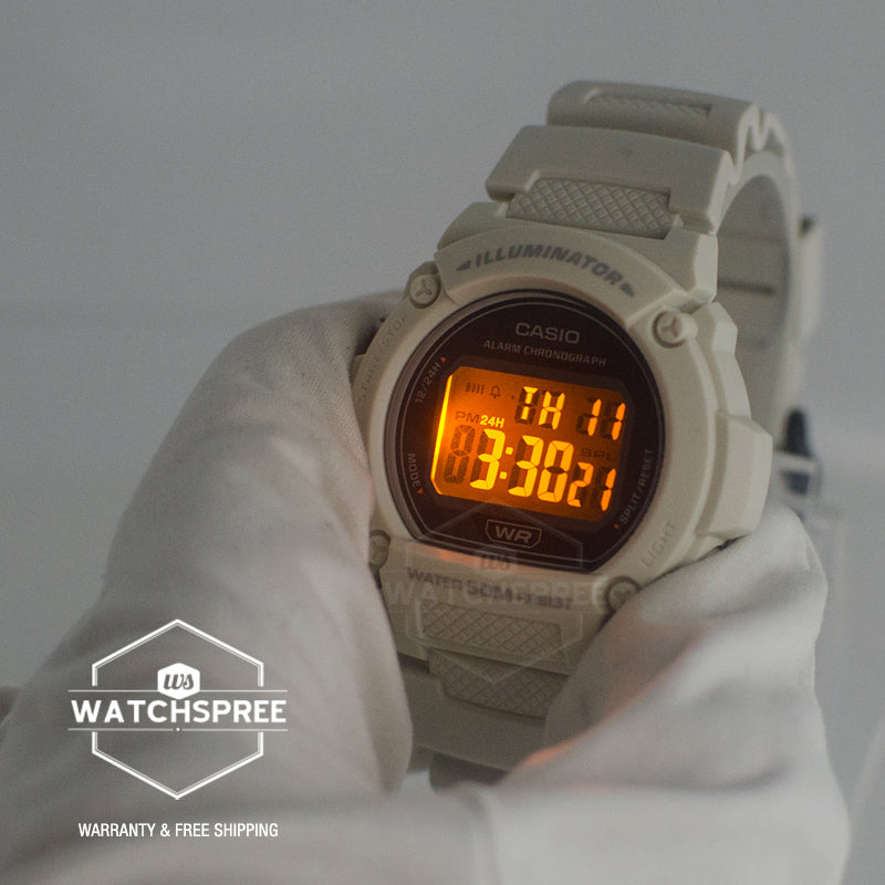 Casio Standard Sporty Digital Watch W219HC-8B W-219HC-8B