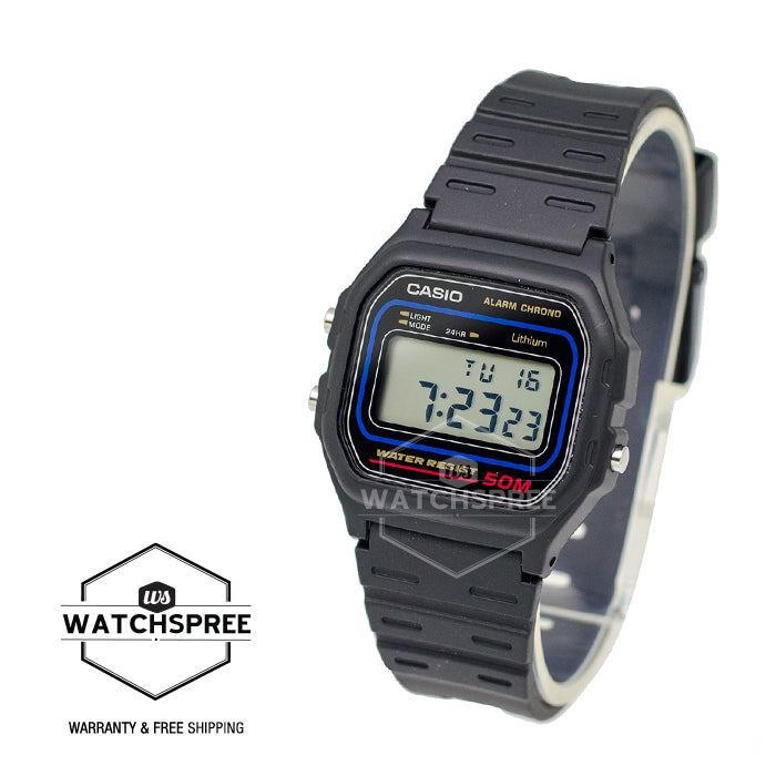 Casio Standard Digital Black Resin Band Watch W59-1V| Watchspree