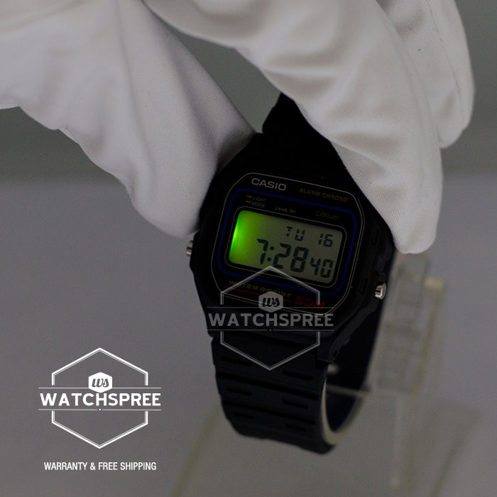 Casio Standard Digital Black Resin Strap Watch W59-1V