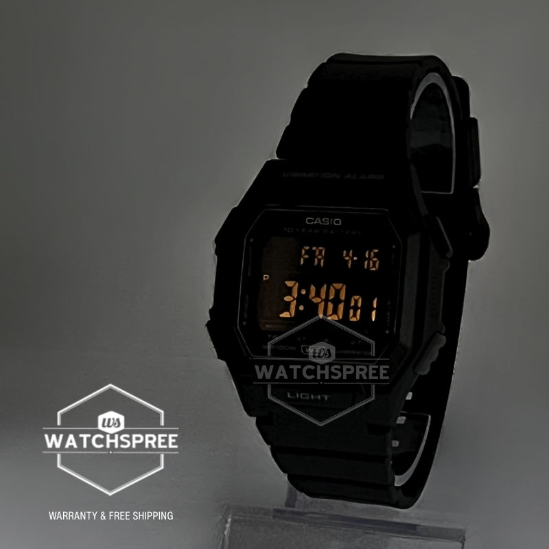 Casio Digital Square Dial Dual Time Black Resin Band Watch W738H-1B W-738H-1B