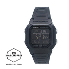 Load image into Gallery viewer, Casio Digital Dual Time Black Resin Band Watch W800H-1B W-800H-1B
