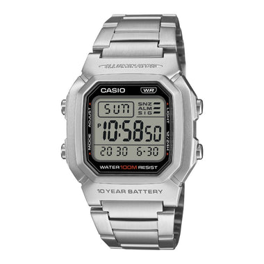 Casio Digital Dual Time Stainless Steel Band Watch W800HD-1A W-800HD-1A