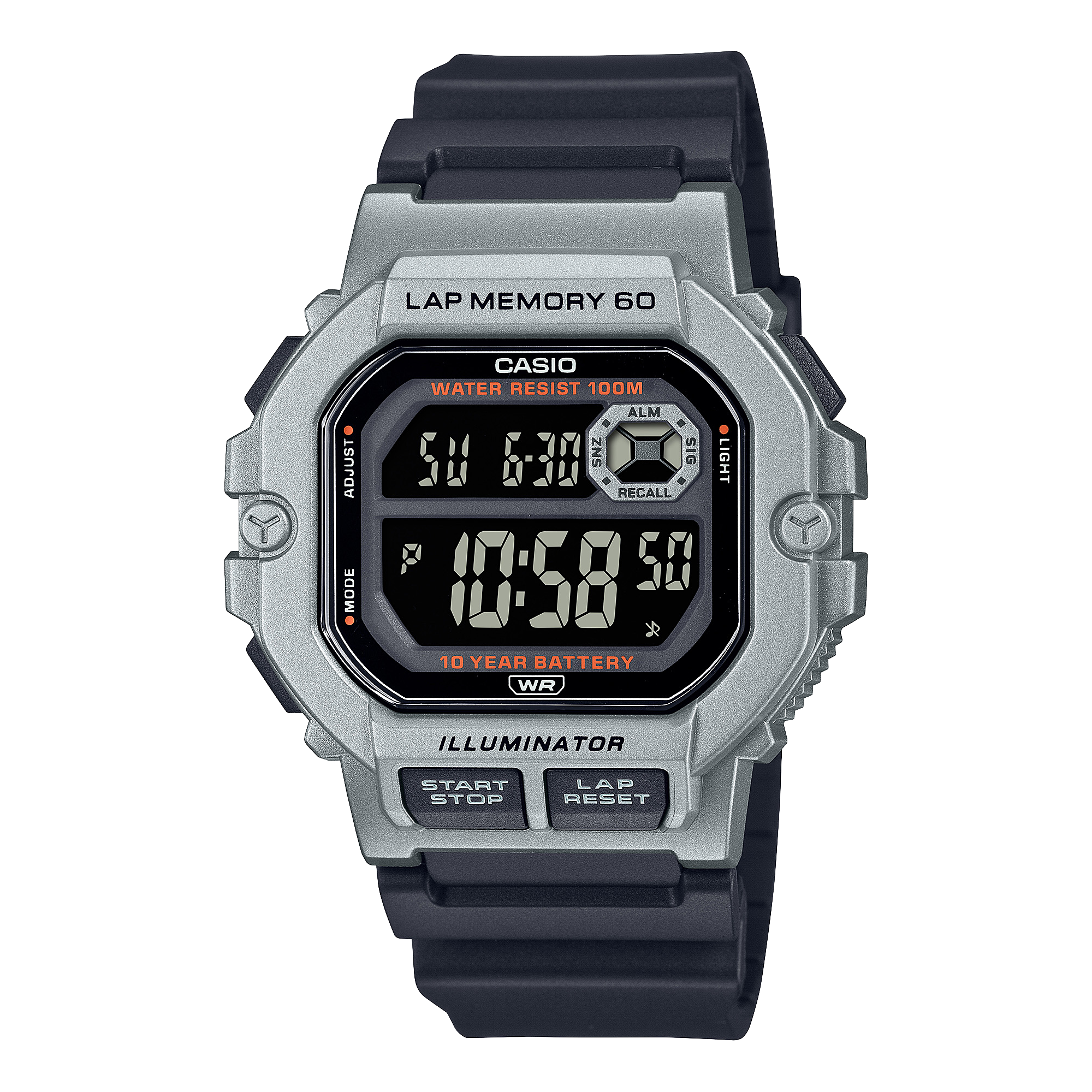 Casio Digital Dual Time Watch WS1400H-1B WS-1400H-1B