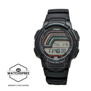 Casio Digital Black Resin Band Watch WS1800-1A WS-1800-1A