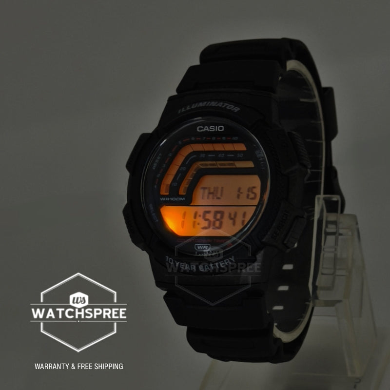 Casio Digital Black Resin Band Watch WS1800-1A WS-1800-1A