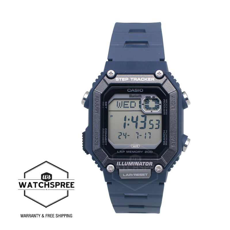 Casio Digital Sporty Bluetooth Step Tracker Dual Time Blue Resin Band Watch WSB1000-2A WS-B1000-2A