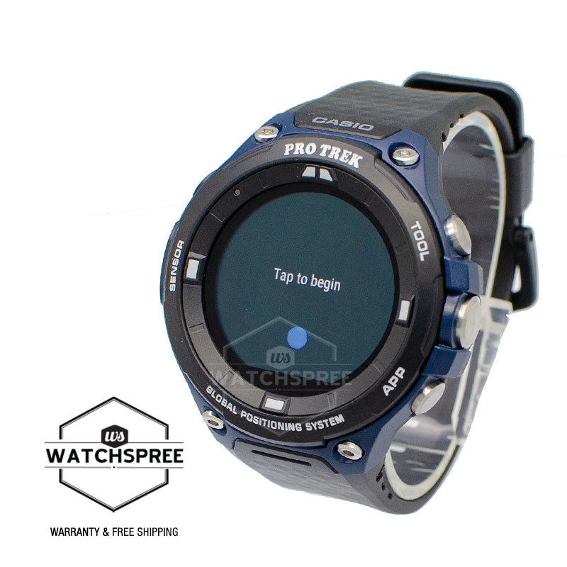 Casio Pro Trek Smart Outdoor Black Resin Band Watch WSDF20A-BU WSD-F20A-BU