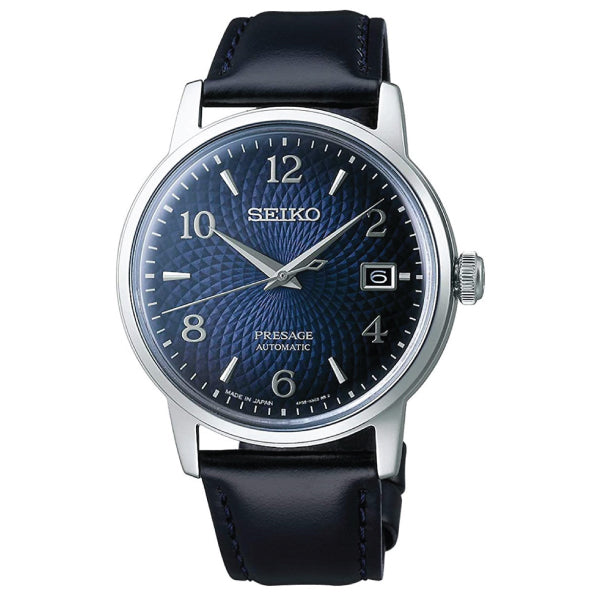 [JDM] Seiko Presage (Japan Made) Automatic Navy Blue Calf Leather Strap Watch SARY165 SARY165J