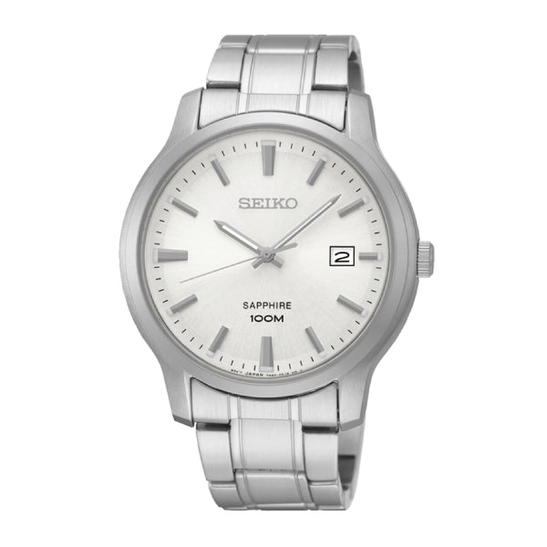 Seiko Neo Classic Quartz Silver Stainless Steel Band Watch SGEH39P1 | Watchspree
