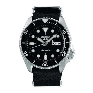 [JDM] Seiko 5 Sports (Japan Made) Automatic Black Canvas Strap Watch SBSA021