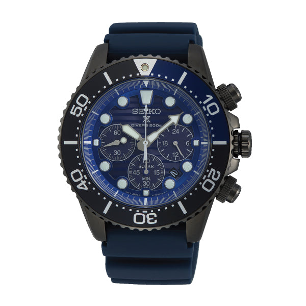 Seiko Prospex Chronograph Air Diver Special Edition Navy Blue Silicone Strap Watch SSC701P1 (LOCAL BUYERS ONLY)
