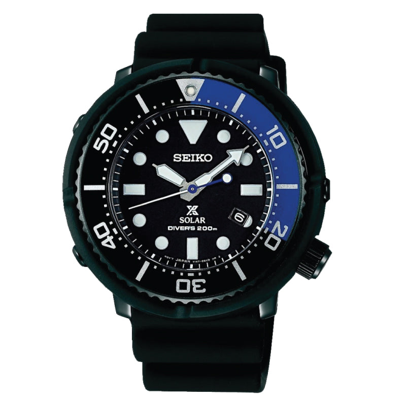 Seiko Prospex Solar Air Diver LOWERCASE Limited Edition Black Silicon Strap Watch SBDN045 SBDN045J (LOCAL BUYERS ONLY)