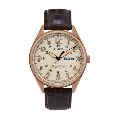 Timex Ladies' Waterbury Traditional Day Date 42mm Leather Strap Watch TW2R89200