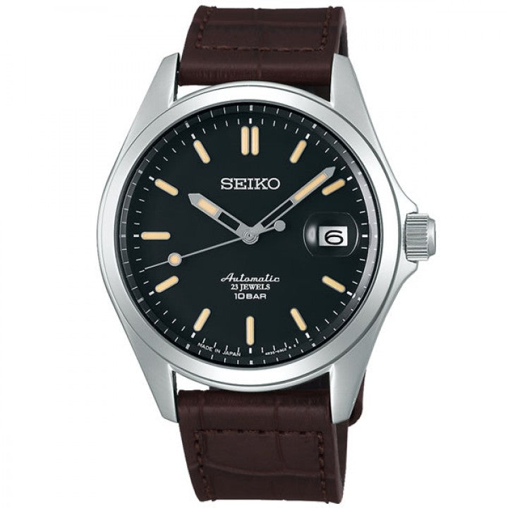 [WatchSpree] Seiko Mechanical (Japan Made) Automatic Dark Brown Leather Strap Watch SZSB017 SZSB017J