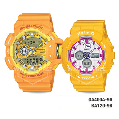 Baby-G & G-Shock Couple Watches BA120-9B-GA400A-9A Watchspree