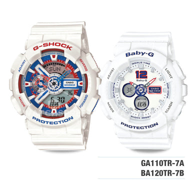 Baby-G & G-Shock Couple Watches BA120TR-7B-GA110TR-7A Watchspree