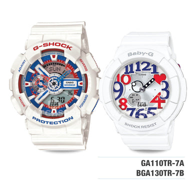 Baby-G & G-Shock Couple Watches BGA130TR-7B-GA110TR-7A Watchspree