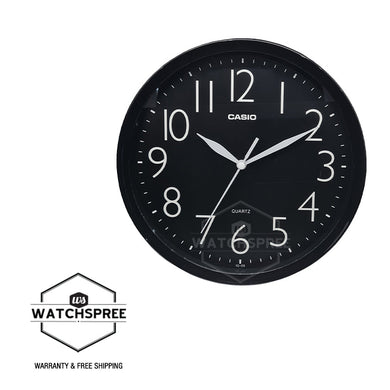 Casio Analog Black Resin Wall Clock IQ05-1D IQ-05-1D IQ-05-1 (LOCAL BUYERS ONLY) Watchspree