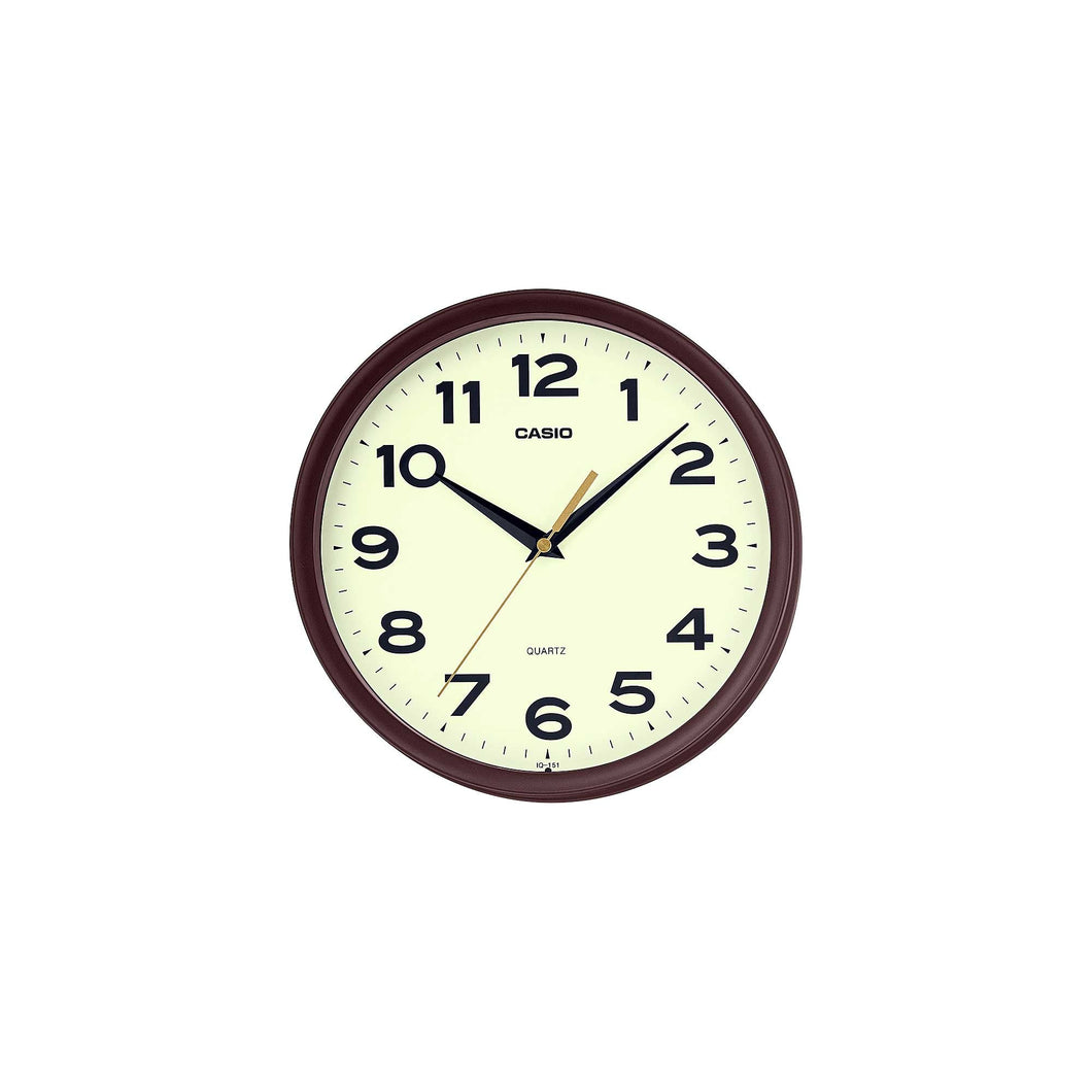 Casio Analog Brown Resin Wall Clock IQ151-5D IQ-151-5D IQ-151-5 (LOCAL BUYERS ONLY) Watchspree