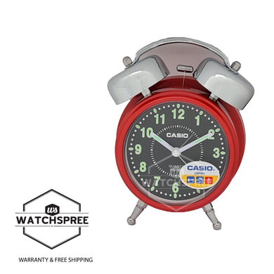 Casio Analog Red Resin Table Clock TQ362-4A TQ-362-4A Watchspree