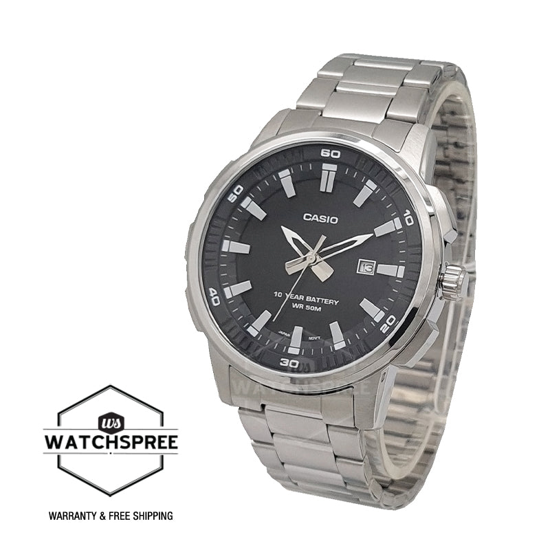 Casio Analog Stainless Steel Band Watch MTPE195D-1A MTP-E195D-1A Watchspree