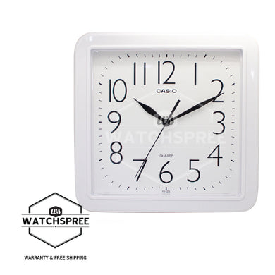 Casio Analog White Resin Square Wall Clock IQ02S-7D IQ-02S-7D IQ-02S-7 (LOCAL BUYERS ONLY) Watchspree