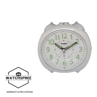 Casio Analog White Resin Table Clock TQ369-7D TQ-369-7D TQ-369-7 Watchspree