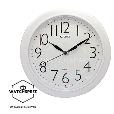 Casio Analog White Resin Wall Clock IQ01S-7D IQ-01S-7D IQ-01S-7 (LOCAL BUYERS ONLY) Watchspree