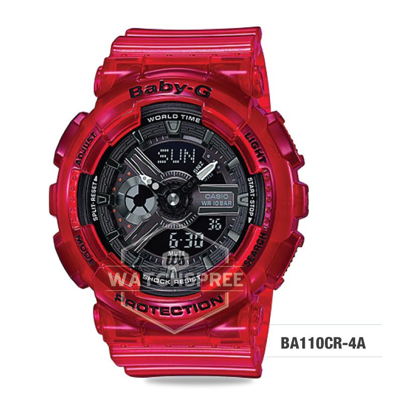 Casio Baby-G Aqua Planet Coral Reef Color Red Resin Band Watch BA110CR-4A Watchspree